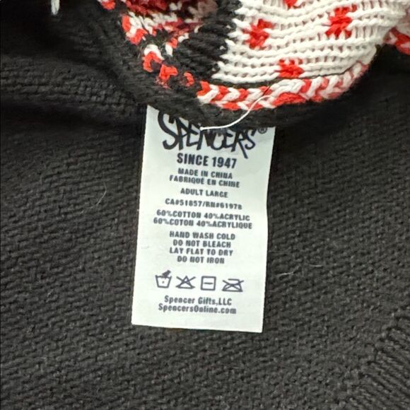 Spencer's Get lit Beer Gingerbread Christmas Cardigan Mens Ugly Sweater  Size L - Picture 5 of 8